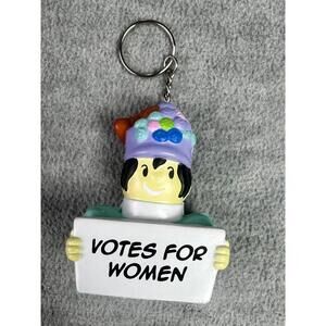 votes for women keychain cryptid feminist charm weirdcore toy oddity art